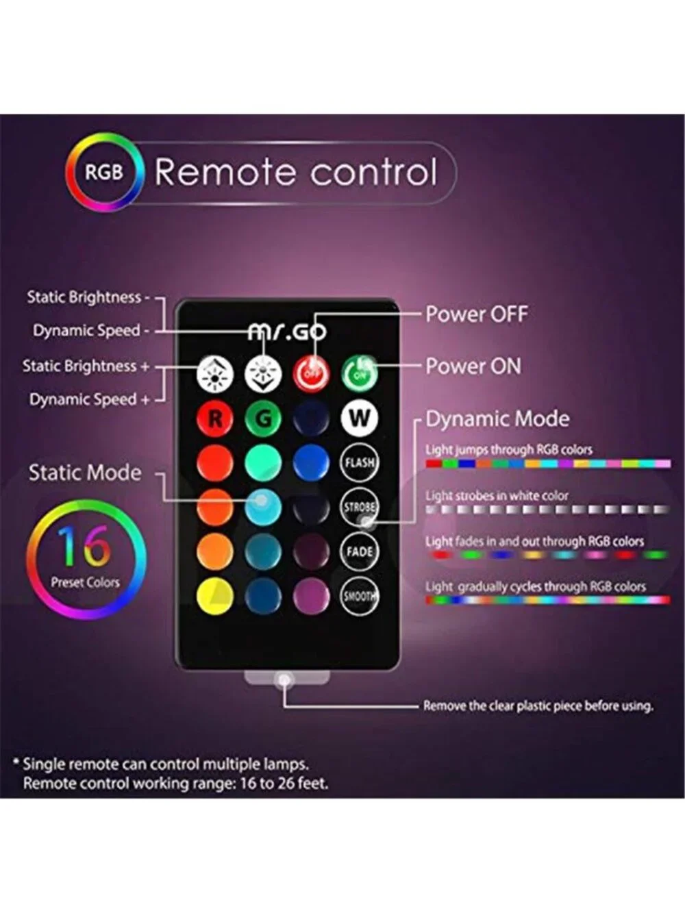 6inch RGB Color-Changing LED Globe Orb Light w/Remote,Mood Lamp Kids Night Light
